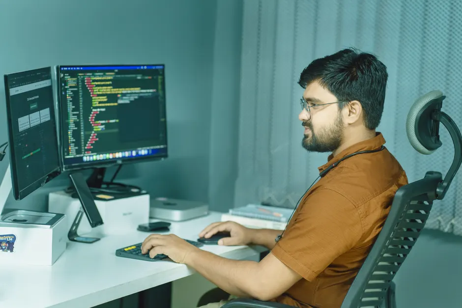 Detail Software Developer Desk Setup Dual Monitor Number 10