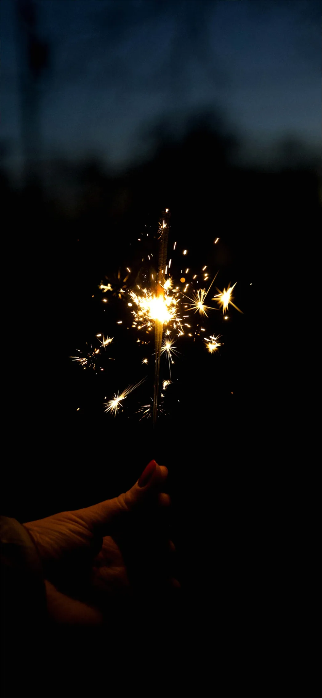 Detail Sparkler Hands Celebration Night Bokeh Number 7