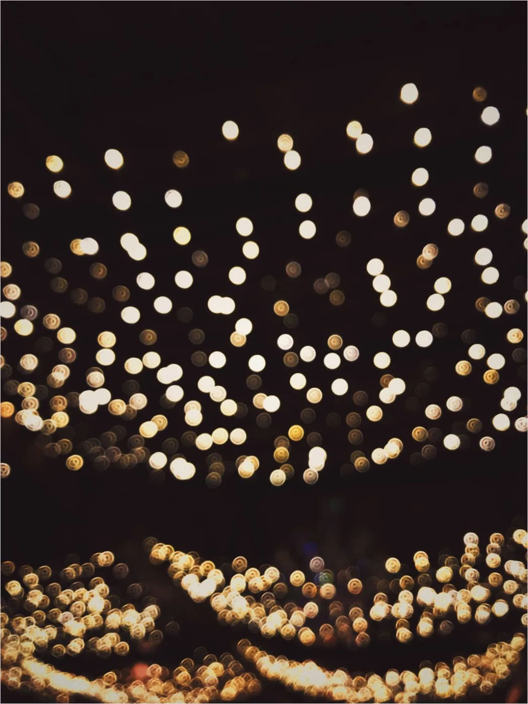 Detail String Lights Bokeh Warm Glow Background Number 11