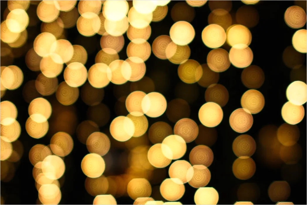 Detail String Lights Bokeh Warm Glow Background Number 7
