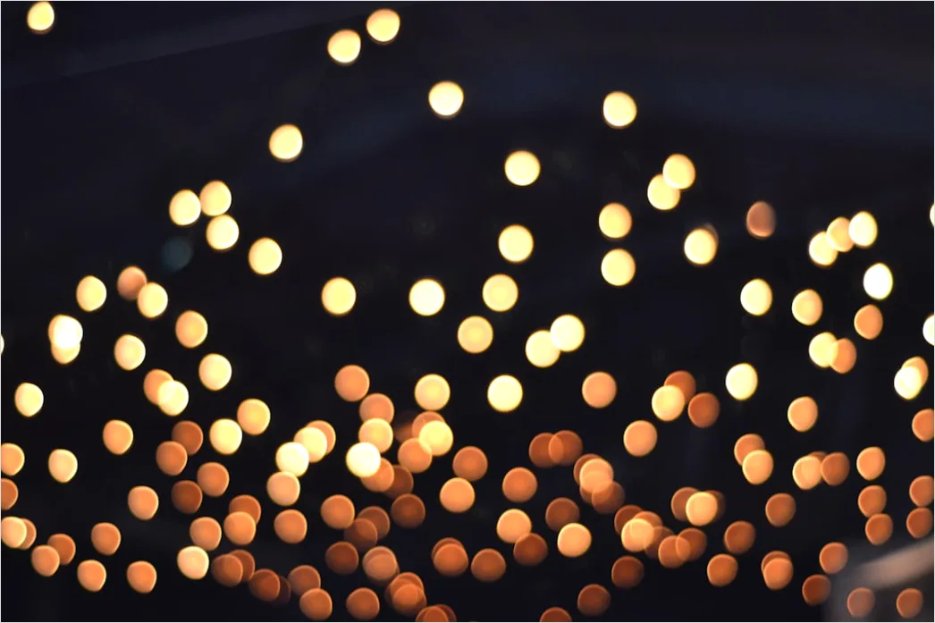 Detail String Lights Bokeh Warm Glow Background Number 8