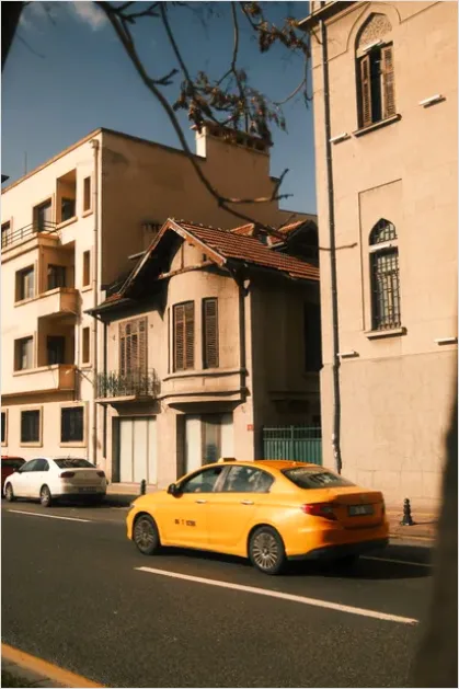 Detail Taxi Cab Yellow Car City Street Number 2