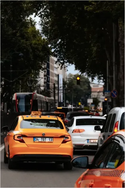 Detail Taxi Cab Yellow Car City Street Number 11