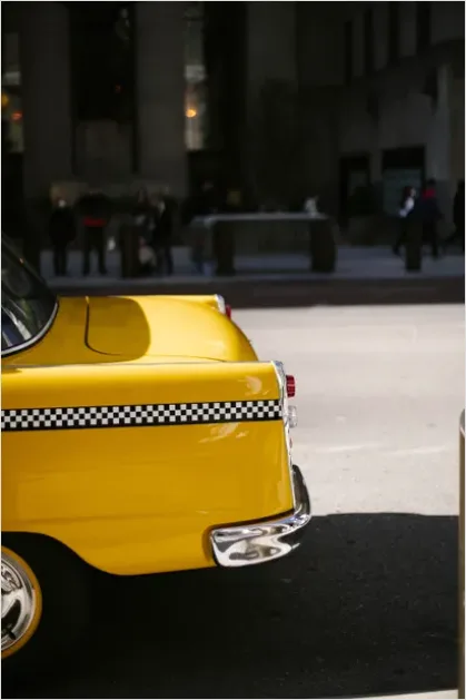 Detail Taxi Cab Yellow Car City Street Number 16