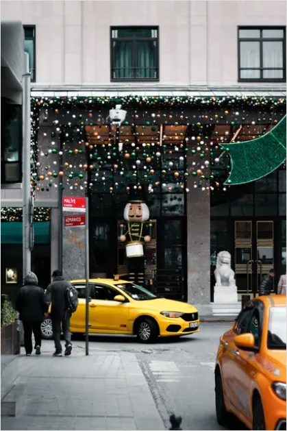 Detail Taxi Cab Yellow Car City Street Number 8