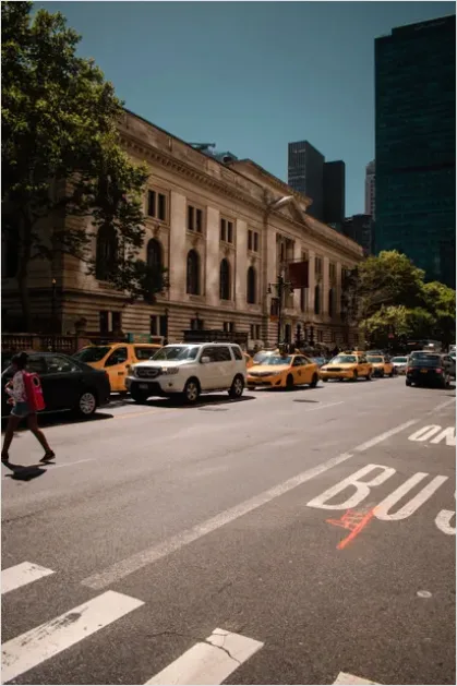 Detail Taxi Cab Yellow Car City Street Number 9