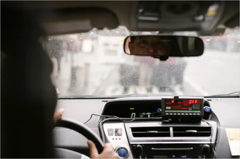 Detail Taxi Meter In Car Interior Photo Number 2