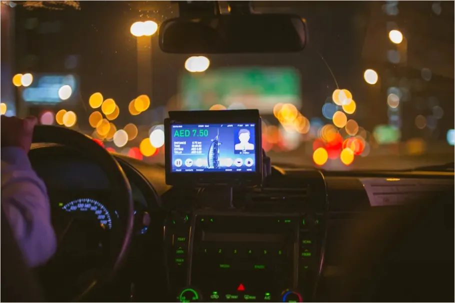 Detail Taxi Meter In Car Interior Photo Number 6