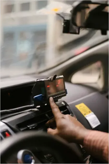 Detail Taxi Meter In Car Interior Photo Number 8