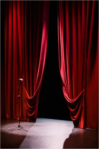 Detail Theater Stage Curtain Spotlight Photo Number 2