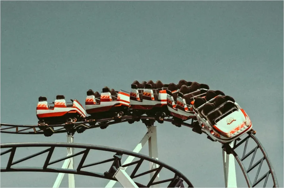Detail Theme Park Roller Coaster Action Photo Number 13