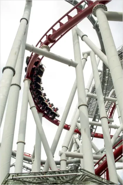 Detail Theme Park Roller Coaster Action Photo Number 15