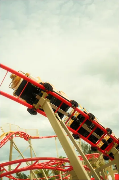 Detail Theme Park Roller Coaster Action Photo Number 3