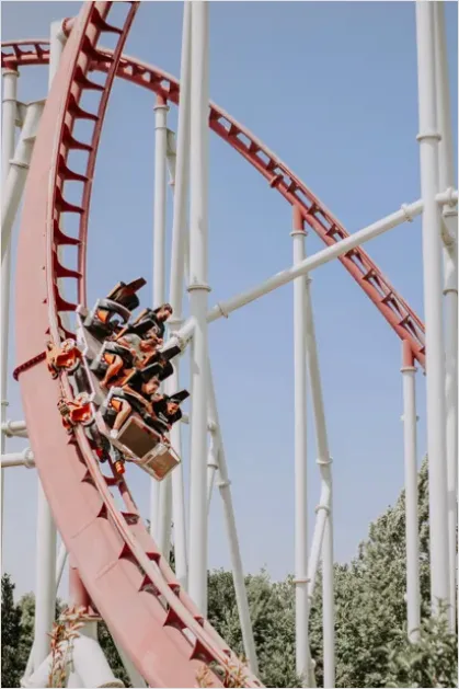 Detail Theme Park Roller Coaster Action Photo Number 4