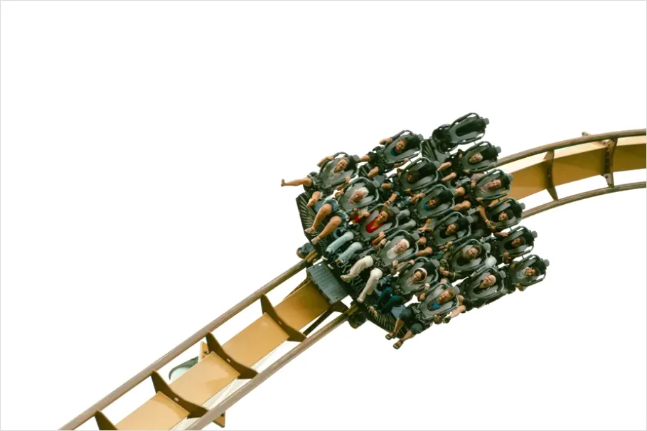 Detail Theme Park Roller Coaster Action Photo Number 7