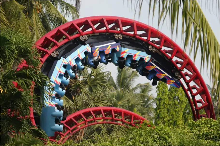 Detail Theme Park Roller Coaster Action Photo Number 8