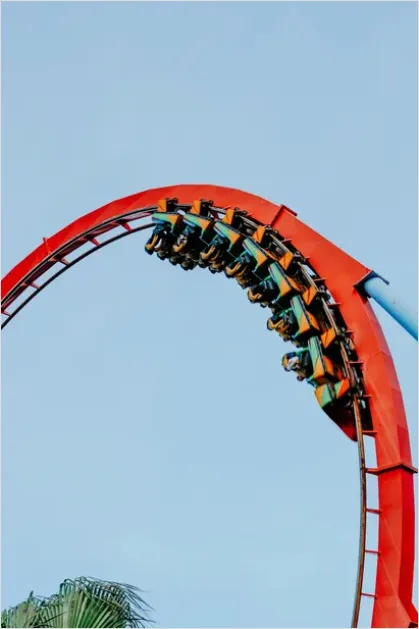 Detail Theme Park Roller Coaster Action Photo Number 10