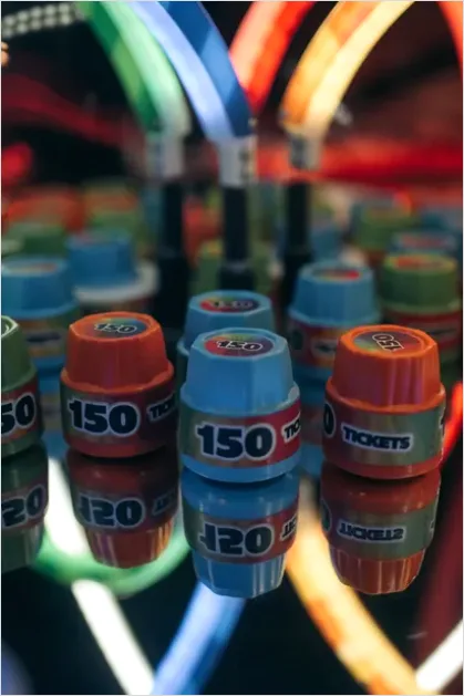 Ticket Strips Carnival Close Up Photo C656