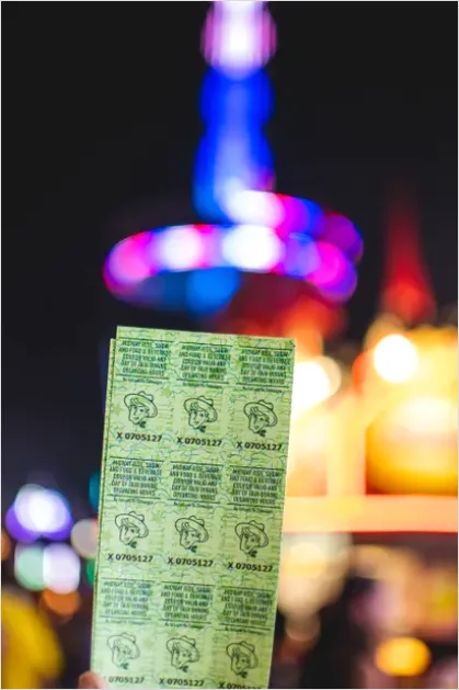 Detail Ticket Strips Carnival Close Up Photo Number 2