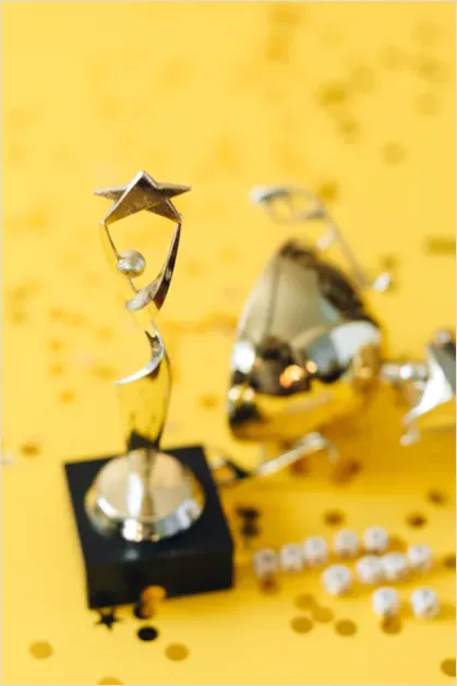 Detail Trophy On Podium Stage Photo Number 3
