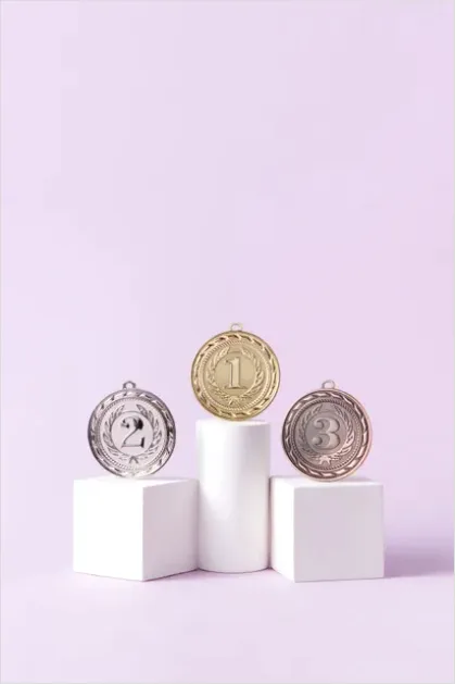 Detail Trophy On Podium Stage Photo Number 7