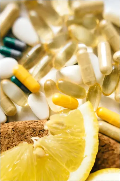 Detail Vitamins Supplements Display Shelf Close Up Number 14