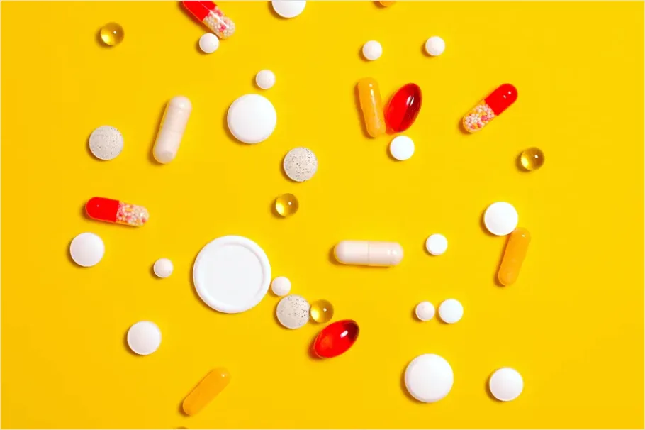 Detail Vitamins Supplements Display Shelf Close Up Number 3