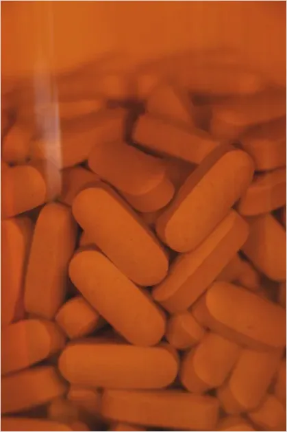Detail Vitamins Supplements Display Shelf Close Up Number 6