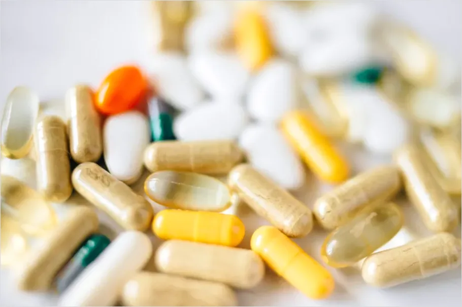 Detail Vitamins Supplements Display Shelf Close Up Number 9