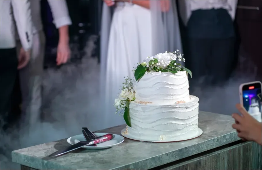 Detail Wedding Cake Cutting Photo Number 13