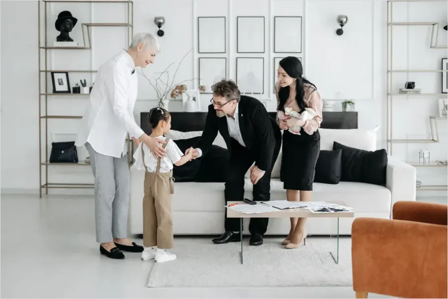 Detail Adoptive Family Group Hug Living Room Number 2