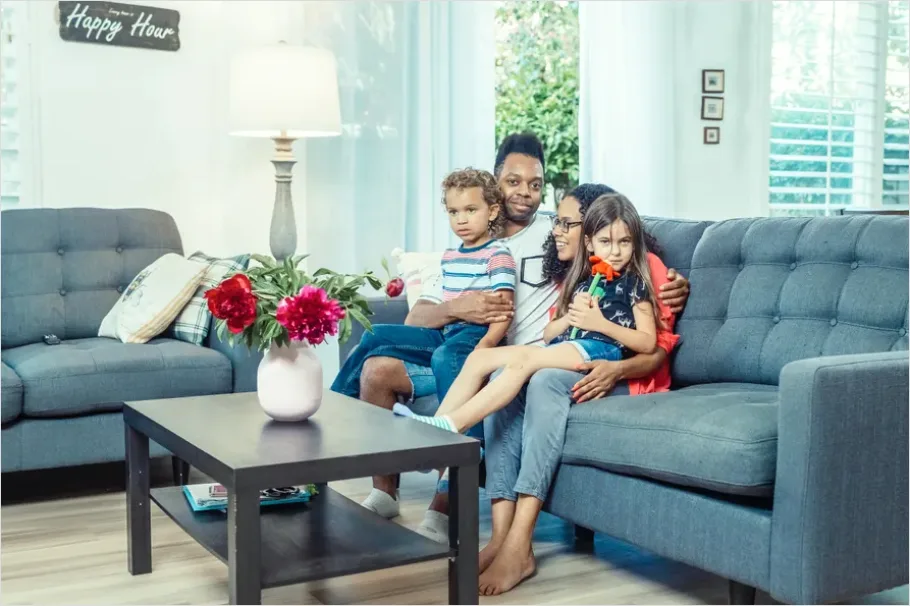 Detail Adoptive Family Group Hug Living Room Number 12