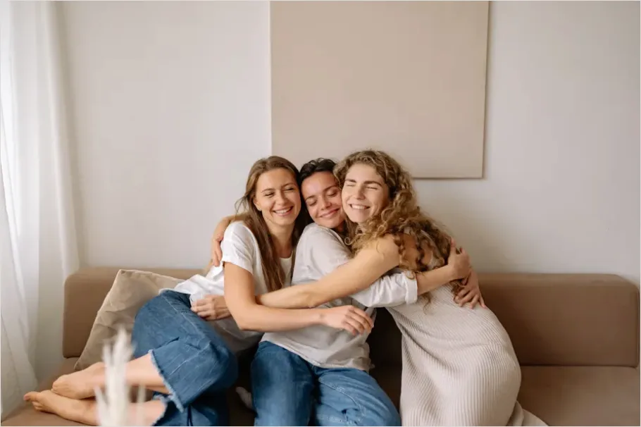 Detail Adoptive Family Group Hug Living Room Number 14