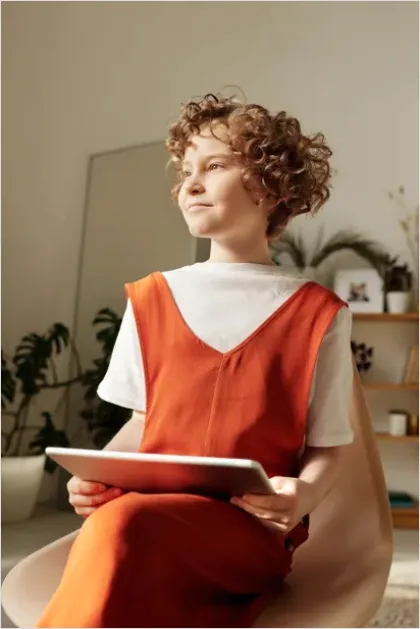 Detail Assistive Communication Device Kid Using Tablet Number 11