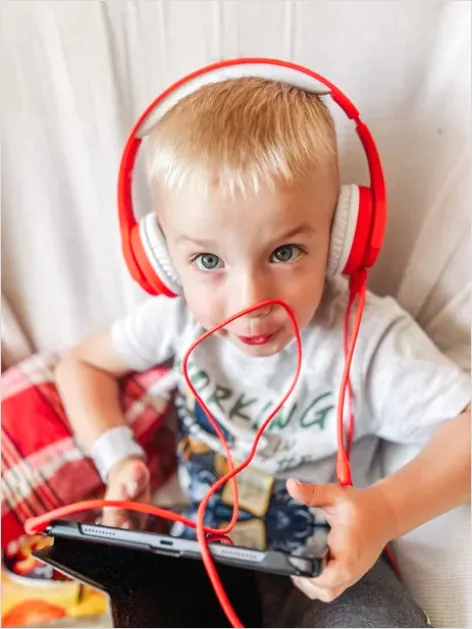 Detail Assistive Communication Device Kid Using Tablet Number 15