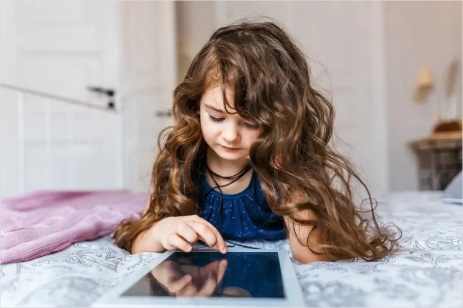 Detail Assistive Communication Device Kid Using Tablet Number 6
