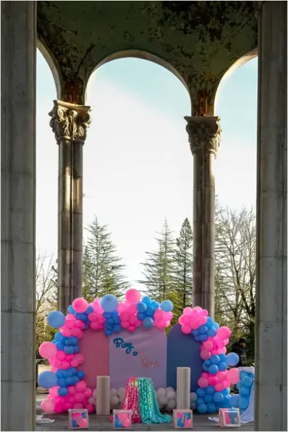 Detail Baby Shower Decor Pastel Balloon Arch Number 2