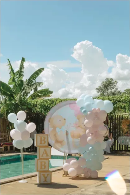 Detail Baby Shower Decor Pastel Balloon Arch Number 11