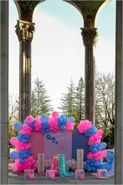 Detail Baby Shower Decor Pastel Balloon Arch Number 6