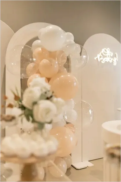 Detail Baby Shower Decorations Balloon Arch Pastel Number 7