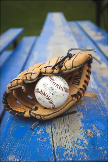 Detail Baseball Glove And Ball Number 12