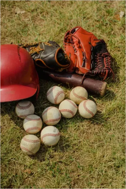 Detail Baseball Glove And Ball Number 5