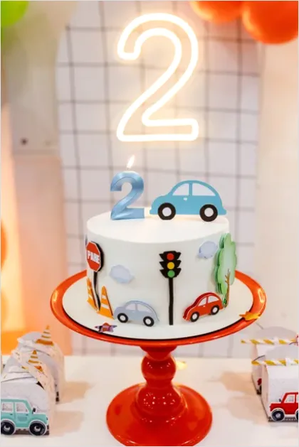Detail Birthday Candles On Cake Stand Number 5