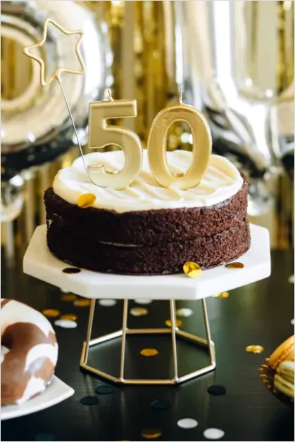Detail Birthday Candles On Cake Stand Number 6