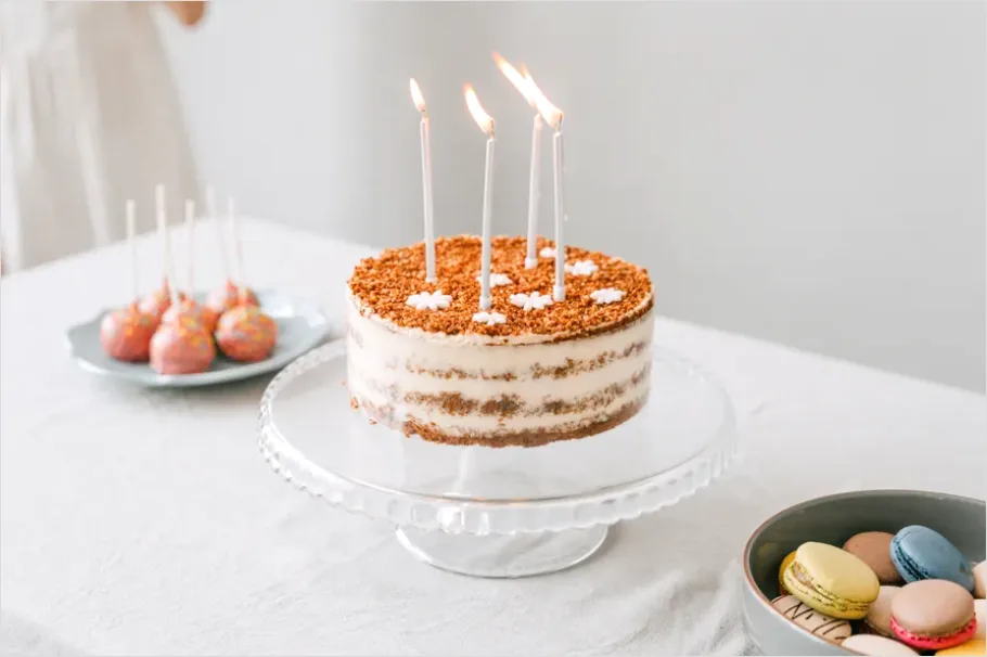 Detail Birthday Candles On Cake Stand Number 9