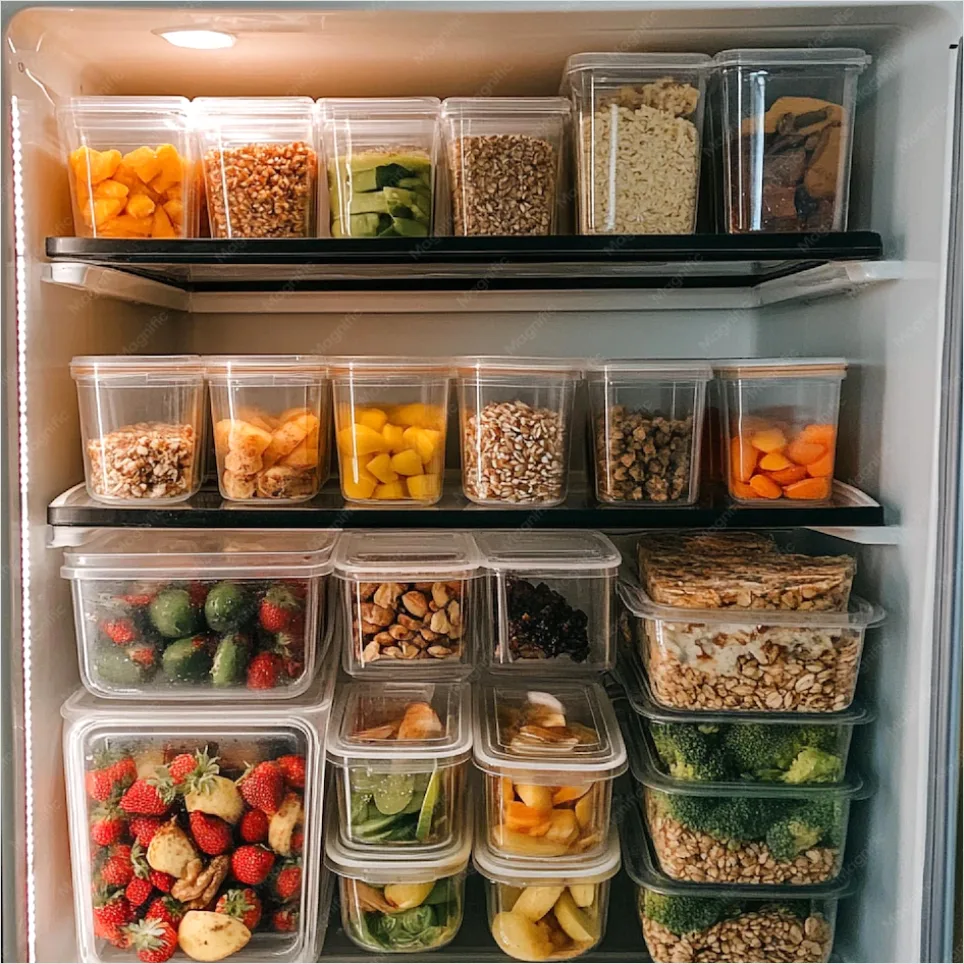 Breakfast Meal Prep Containers Fridge Shelf 3e0f