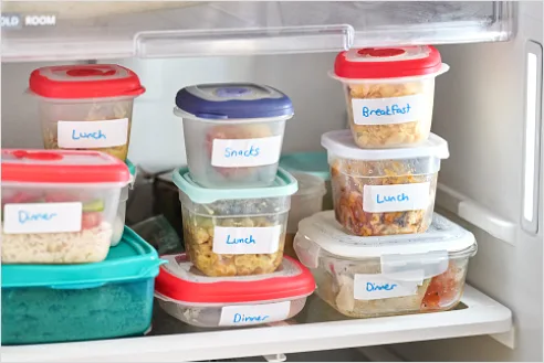 Detail Breakfast Meal Prep Containers Fridge Shelf Number 3