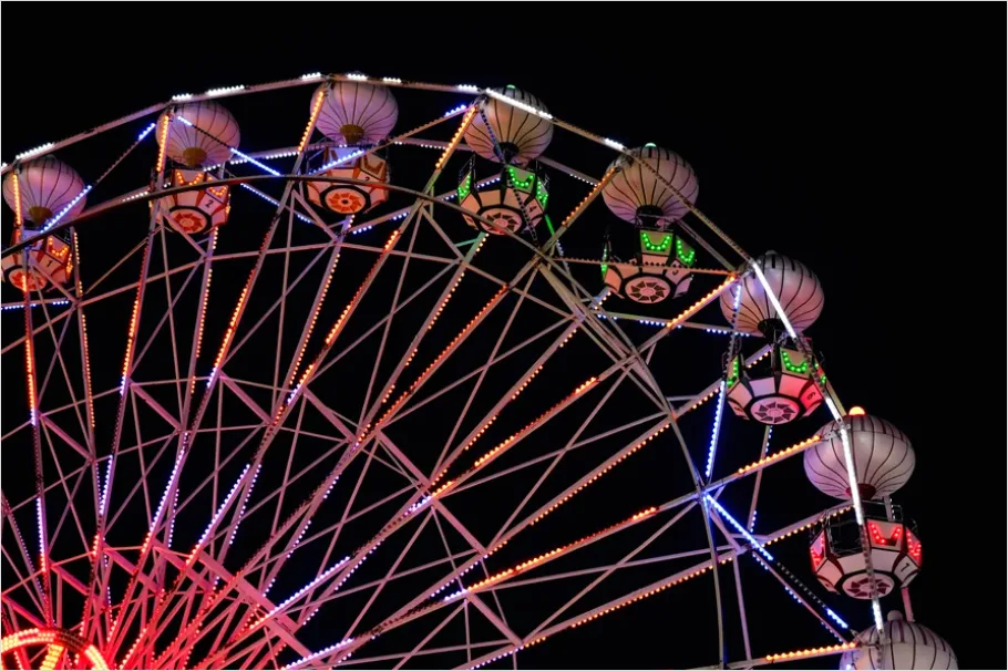 Detail Carnival Ferris Wheel Night Lights Number 12