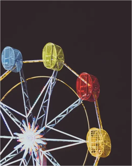 Detail Carnival Ferris Wheel Night Lights Number 14