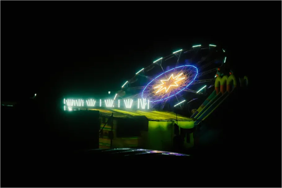 Detail Carnival Ferris Wheel Night Lights Number 15